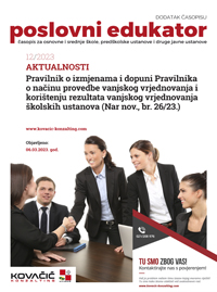 Dodatak časopisu broj 12/2023 - Pravilnik o izmjenama i dopuni Pravilnika
