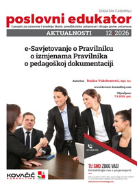 Dodatak časopisu broj 12/2026 - e-Savjetovanje o Pravilniku o izmjenama Pravilnika o pedagoškoj dokumentaciji