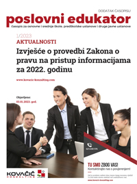 Dodatak časopisu broj 01/2023 - Izvješće o provedbi Zakona o pravu na pristup informacijama