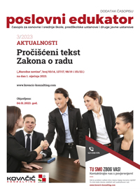 Dodatak časopisu broj 03/2023 - Pročišćeni tekst Zakona o radu