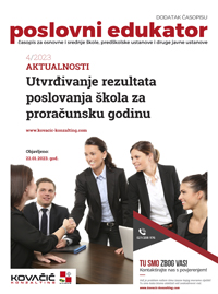 Dodatak časopisu broj 04/2023 - Utvrđivanje rezultata poslovanja škola za proračunsku godinu