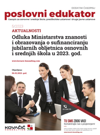Dodatak časopisu broj 05/2023 - Odluka o sufinaciranju jubilarnih obljetnica