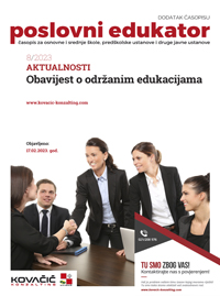 Dodatak časopisu broj 08/2023 - Obavijest o održanim edukacijama